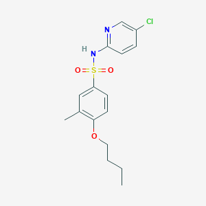 4-butoxy-N-(5-chloropyridin-2-yl)-3-methylbenzene-1-sulfonamide