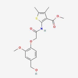 Methyl 2-{2-[4-(hydroxymethyl)-2-methoxyphenoxy]acetamido}-4,5-dimethylthiophene-3-carboxylate