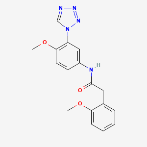 2-(2-methoxyphenyl)-N-[4-methoxy-3-(1H-tetrazol-1-yl)phenyl]acetamide