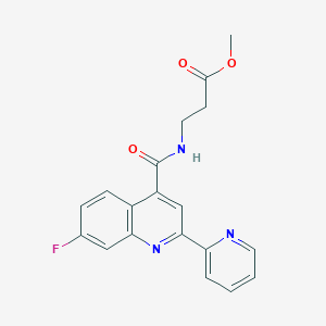 methyl N-{[7-fluoro-2-(pyridin-2-yl)quinolin-4-yl]carbonyl}-beta-alaninate