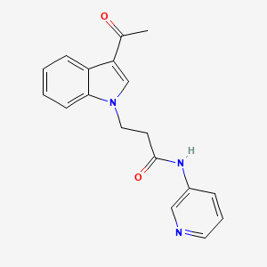 3-(3-acetyl-1H-indol-1-yl)-N-(pyridin-3-yl)propanamide