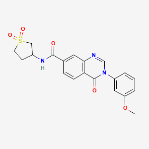 N-(1,1-dioxidotetrahydrothiophen-3-yl)-3-(3-methoxyphenyl)-4-oxo-3,4-dihydroquinazoline-7-carboxamide