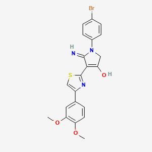 1-(4-bromophenyl)-4-[4-(3,4-dimethoxyphenyl)-1,3-thiazol-2-yl]-5-imino-2,5-dihydro-1H-pyrrol-3-ol