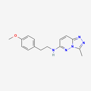 molecular formula C15H17N5O B12186806 N-[2-(4-methoxyphenyl)ethyl]-3-methyl[1,2,4]triazolo[4,3-b]pyridazin-6-amine 