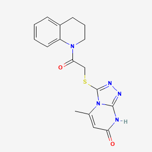 3-((2-(3,4-dihydroquinolin-1(2H)-yl)-2-oxoethyl)thio)-5-methyl-[1,2,4]triazolo[4,3-a]pyrimidin-7(8H)-one