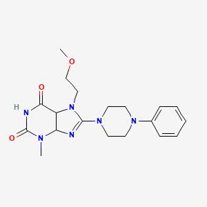 7-(2-Methoxyethyl)-3-methyl-8-(4-phenylpiperazin-1-yl)-4,5-dihydropurine-2,6-dione