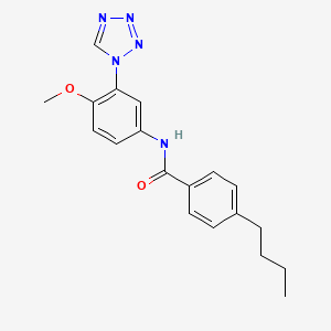 4-butyl-N-[4-methoxy-3-(1H-tetrazol-1-yl)phenyl]benzamide