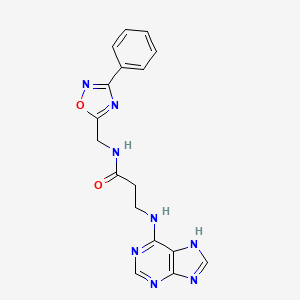 N-[(3-phenyl-1,2,4-oxadiazol-5-yl)methyl]-N~3~-7H-purin-6-yl-beta-alaninamide