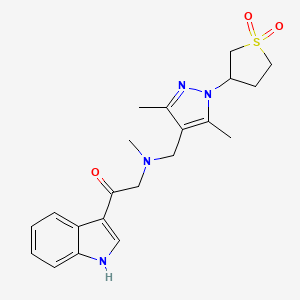 3-[4-({[2-(1H-indol-3-yl)-2-oxoethyl](methyl)amino}methyl)-3,5-dimethyl-1H-pyrazol-1-yl]-1lambda6-thiolane-1,1-dione