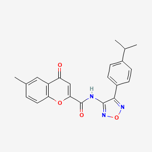 6-methyl-4-oxo-N-{4-[4-(propan-2-yl)phenyl]-1,2,5-oxadiazol-3-yl}-4H-chromene-2-carboxamide