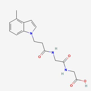 N-[3-(4-methyl-1H-indol-1-yl)propanoyl]glycylglycine