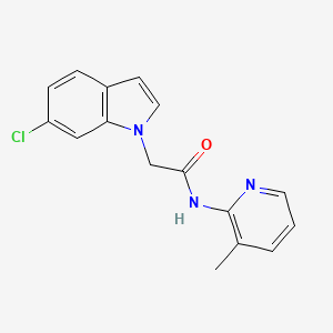 2-(6-chloro-1H-indol-1-yl)-N-(3-methylpyridin-2-yl)acetamide