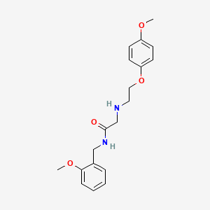 molecular formula C19H24N2O4 B12186954 2-{[2-(4-methoxyphenoxy)ethyl]amino}-N-[(2-methoxyphenyl)methyl]acetamide 