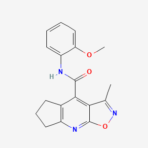 N-(2-methoxyphenyl)-3-methyl-6,7-dihydro-5H-cyclopenta[b][1,2]oxazolo[4,5-e]pyridine-4-carboxamide