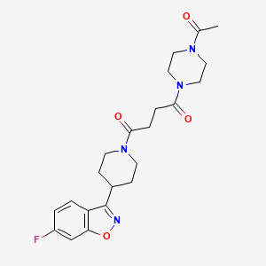 1-(4-Acetylpiperazin-1-yl)-4-[4-(6-fluoro-1,2-benzoxazol-3-yl)piperidin-1-yl]butane-1,4-dione