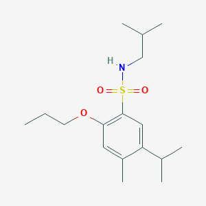 4-methyl-N-(2-methylpropyl)-5-(propan-2-yl)-2-propoxybenzene-1-sulfonamide