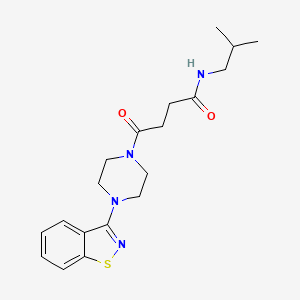 4-[4-(1,2-benzisothiazol-3-yl)piperazino]-N~1~-isobutyl-4-oxobutanamide