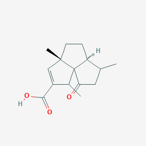 molecular formula C15H20O3 B1218720 (2R,5S,8S)-2,5,9-三甲基-11-氧代三环[6.3.0.01,5]十一烯-3-烯-3-羧酸 CAS No. 97718-45-1