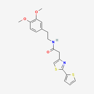 N-[2-(3,4-dimethoxyphenyl)ethyl]-2-[2-(thiophen-2-yl)-1,3-thiazol-4-yl]acetamide