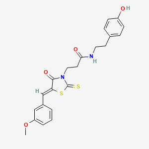 N-[2-(4-hydroxyphenyl)ethyl]-3-[(5Z)-5-(3-methoxybenzylidene)-4-oxo-2-thioxo-1,3-thiazolidin-3-yl]propanamide