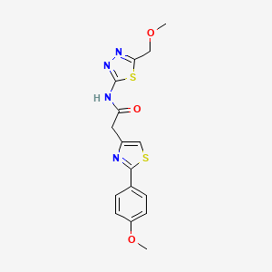 N-[(2E)-5-(methoxymethyl)-1,3,4-thiadiazol-2(3H)-ylidene]-2-[2-(4-methoxyphenyl)-1,3-thiazol-4-yl]acetamide