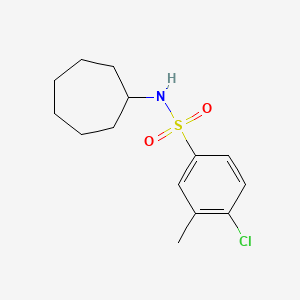 [(4-Chloro-3-methylphenyl)sulfonyl]cycloheptylamine