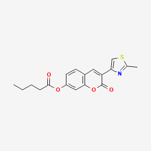 3-(2-methyl-1,3-thiazol-4-yl)-2-oxo-2H-chromen-7-yl pentanoate