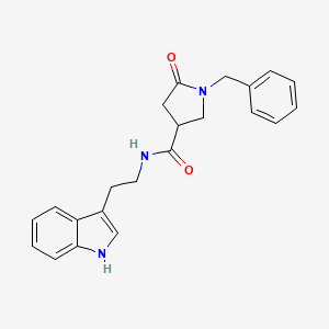 1-benzyl-N-[2-(1H-indol-3-yl)ethyl]-5-oxopyrrolidine-3-carboxamide