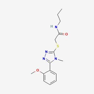 2-{[5-(2-methoxyphenyl)-4-methyl-4H-1,2,4-triazol-3-yl]sulfanyl}-N-propylacetamide