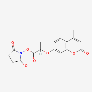 1-({2-[(4-methyl-2-oxo-2H-chromen-7-yl)oxy]propanoyl}oxy)pyrrolidine-2,5-dione