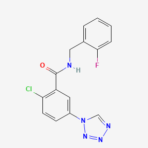 2-chloro-N-(2-fluorobenzyl)-5-(1H-tetrazol-1-yl)benzamide