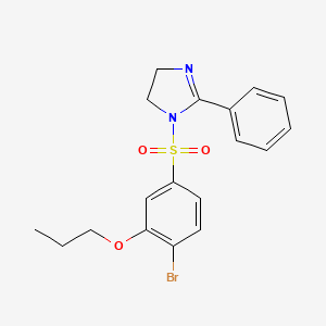 1-(4-bromo-3-propoxybenzenesulfonyl)-2-phenyl-4,5-dihydro-1H-imidazole