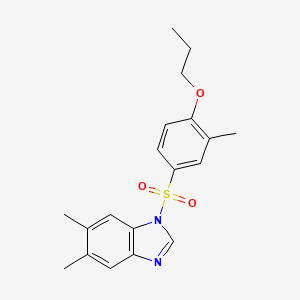 5,6-dimethyl-1-(3-methyl-4-propoxybenzenesulfonyl)-1H-1,3-benzodiazole