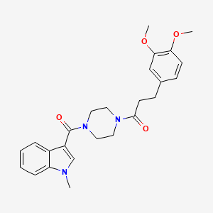 3-(3,4-dimethoxyphenyl)-1-{4-[(1-methyl-1H-indol-3-yl)carbonyl]piperazin-1-yl}propan-1-one