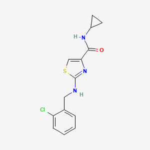 2-[(2-chlorobenzyl)amino]-N-cyclopropyl-1,3-thiazole-4-carboxamide