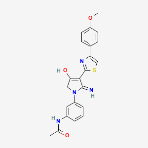 N-(3-{4-hydroxy-2-imino-3-[4-(4-methoxyphenyl)-1,3-thiazol-2-yl]-2,5-dihydro-1H-pyrrol-1-yl}phenyl)acetamide