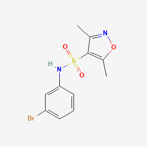 N-(3-bromophenyl)-3,5-dimethyl-1,2-oxazole-4-sulfonamide