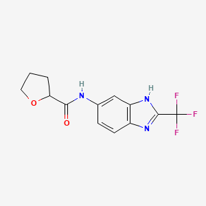 N-[2-(trifluoromethyl)-1H-benzimidazol-5-yl]tetrahydrofuran-2-carboxamide