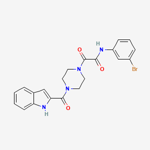 molecular formula C21H19BrN4O3 B12187439 N-(3-bromophenyl)-2-[4-(1H-indol-2-ylcarbonyl)piperazin-1-yl]-2-oxoacetamide 