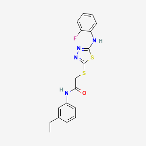 N-(3-ethylphenyl)-2-({5-[(2-fluorophenyl)amino]-1,3,4-thiadiazol-2-yl}sulfanyl)acetamide