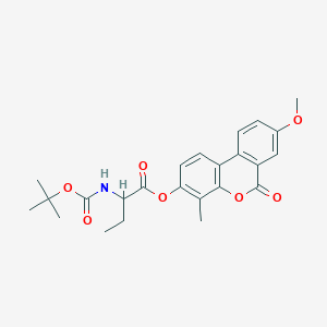 8-methoxy-4-methyl-6-oxo-6H-benzo[c]chromen-3-yl 2-[(tert-butoxycarbonyl)amino]butanoate