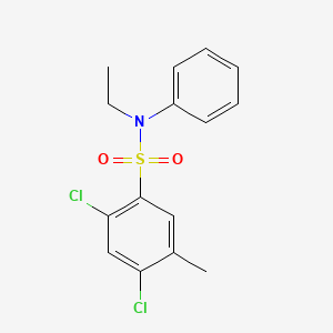 2,4-dichloro-N-ethyl-5-methyl-N-phenylbenzene-1-sulfonamide