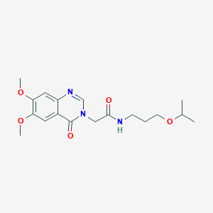 2-(6,7-dimethoxy-4-oxoquinazolin-3(4H)-yl)-N-[3-(propan-2-yloxy)propyl]acetamide