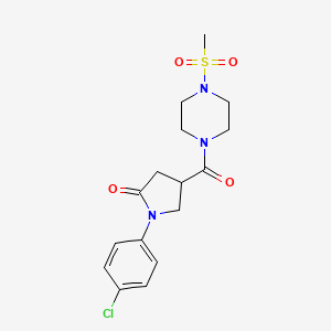 2-Pyrrolidinone, 1-(4-chlorophenyl)-4-[[4-(methylsulfonyl)-1-piperazinyl]carbonyl]-