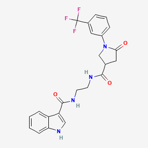 N-{2-[({5-oxo-1-[3-(trifluoromethyl)phenyl]pyrrolidin-3-yl}carbonyl)amino]ethyl}-1H-indole-3-carboxamide