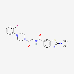 N-{2-[4-(2-fluorophenyl)piperazin-1-yl]-2-oxoethyl}-2-(1H-pyrrol-1-yl)-1,3-benzothiazole-6-carboxamide