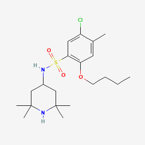 2-butoxy-5-chloro-4-methyl-N-(2,2,6,6-tetramethylpiperidin-4-yl)benzene-1-sulfonamide