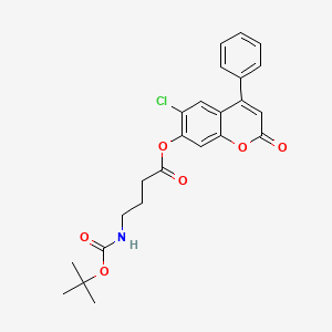 6-chloro-2-oxo-4-phenyl-2H-chromen-7-yl 4-[(tert-butoxycarbonyl)amino]butanoate