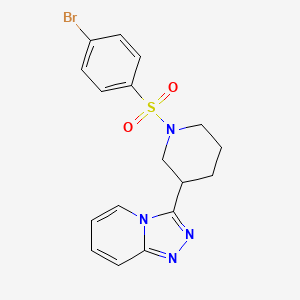 3-{1-[(4-Bromophenyl)sulfonyl]piperidin-3-yl}[1,2,4]triazolo[4,3-a]pyridine