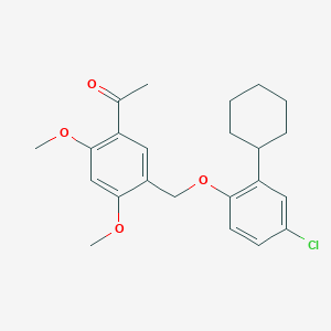 1-Acetyl-5-[(4-chloro-2-cyclohexylphenoxy)methyl]-2,4-dimethoxybenzene